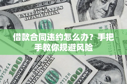 济南借款合同违约怎么办？手把手教你规避风险