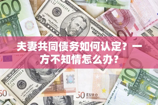 济南夫妻共同债务如何认定？一方不知情怎么办？